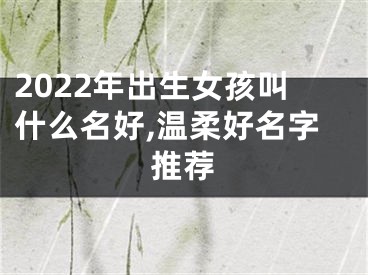 2022年出生女孩叫什么名好,温柔好名字推荐