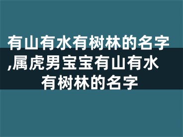 有山有水有树林的名字,属虎男宝宝有山有水有树林的名字