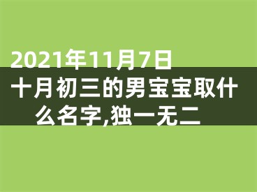 2021年11月7日十月初三的男宝宝取什么名字,独一无二