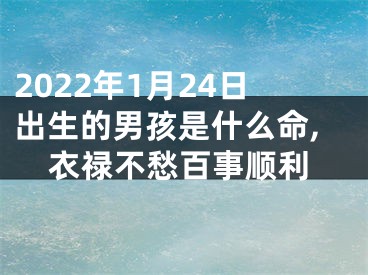 2022年1月24日出生的男孩是什么命,衣禄不愁百事顺利