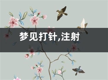 梦见打针,注射