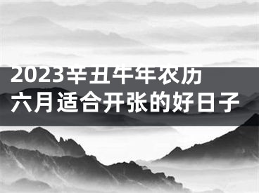 2023辛丑牛年农历六月适合开张的好日子