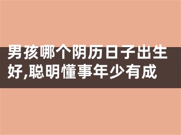 男孩哪个阴历日子出生好,聪明懂事年少有成