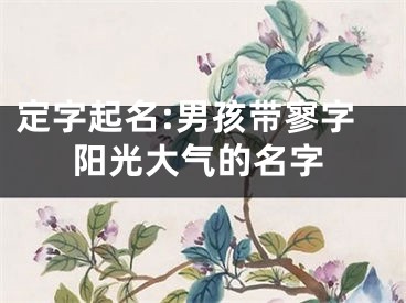 定字起名:男孩带寥字阳光大气的名字