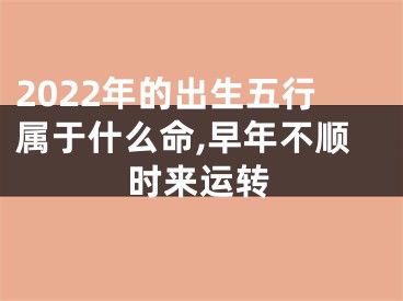 2022年的出生五行属于什么命,早年不顺时来运转