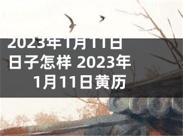 2023年1月11日日子怎样 2023年1月11日黄历