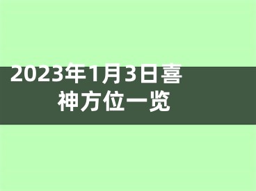 2023年1月3日喜神方位一览 