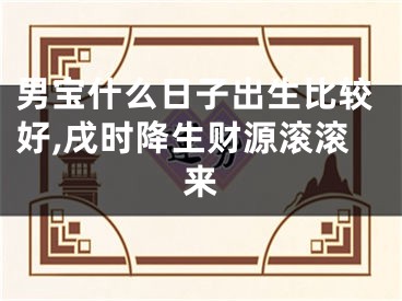 男宝什么日子出生比较好,戌时降生财源滚滚来