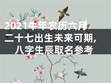 2021牛年农历六月二十七出生未来可期,八字生辰取名参考