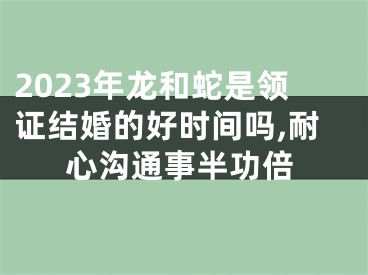 2023年龙和蛇是领证结婚的好时间吗,耐心沟通事半功倍