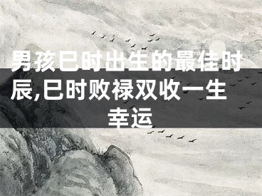 男孩巳时出生的最佳时辰,巳时败禄双收一生幸运