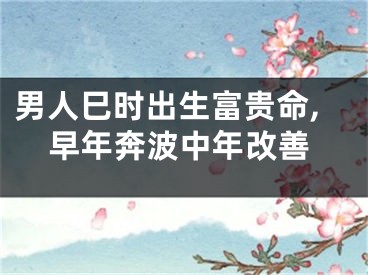 男人巳时出生富贵命,早年奔波中年改善