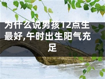 为什么说男孩12点生最好,午时出生阳气充足