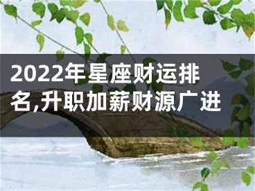 2022年星座财运排名,升职加薪财源广进