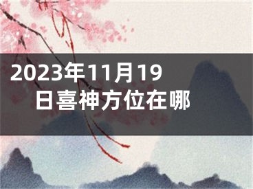 2023年11月19日喜神方位在哪 