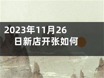 2023年11月26日新店开张如何 