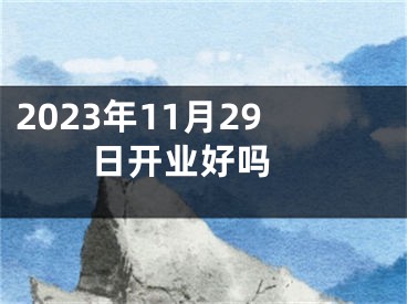 2023年11月29日开业好吗 