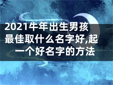 2021牛年出生男孩最佳取什么名字好,起一个好名字的方法