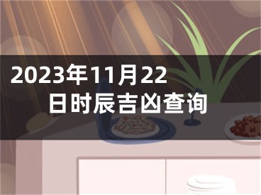 2023年11月22日时辰吉凶查询