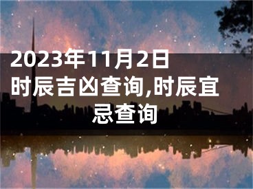 2023年11月2日时辰吉凶查询,时辰宜忌查询