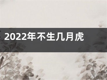 2022年不生几月虎