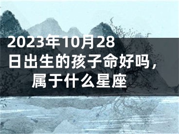 2023年10月28日出生的孩子命好吗，属于什么星座 