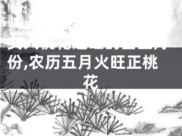 女人桃花运旺的出生月份,农历五月火旺正桃花