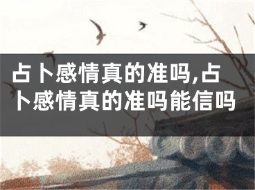 占卜感情真的准吗,占卜感情真的准吗能信吗