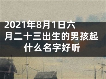 2021年8月1日六月二十三出生的男孩起什么名字好听