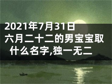 2021年7月31日六月二十二的男宝宝取什么名字,独一无二