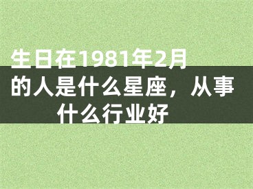 生日在1981年2月的人是什么星座，从事什么行业好 