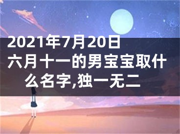 2021年7月20日六月十一的男宝宝取什么名字,独一无二