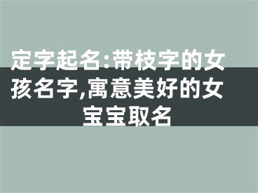 定字起名:带枝字的女孩名字,寓意美好的女宝宝取名