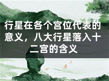 行星在各个宫位代表的意义，八大行星落入十二宫的含义