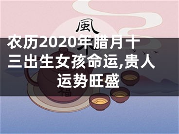 农历2020年腊月十三出生女孩命运,贵人运势旺盛