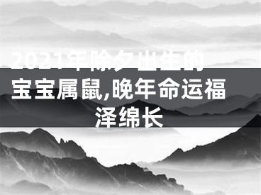 2021年除夕出生的宝宝属鼠,晚年命运福泽绵长