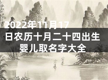 2022年11月17日农历十月二十四出生婴儿取名字大全