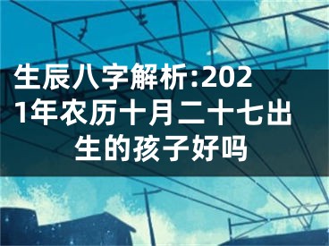 生辰八字解析:2021年农历十月二十七出生的孩子好吗