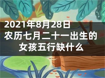 2021年8月28日农历七月二十一出生的女孩五行缺什么