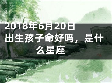 2018年6月20日出生孩子命好吗，是什么星座 