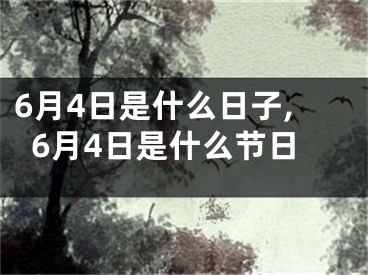 6月4日是什么日子,6月4日是什么节日