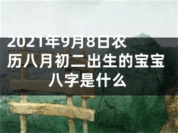 2021年9月8日农历八月初二出生的宝宝八字是什么