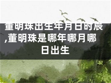 董明珠出生年月日时辰,董明珠是哪年哪月哪日出生