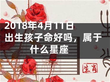 2018年4月11日出生孩子命好吗，属于什么星座 