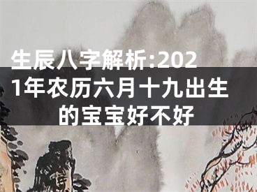 生辰八字解析:2021年农历六月十九出生的宝宝好不好