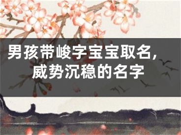 男孩带峻字宝宝取名,威势沉稳的名字