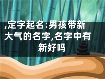 ,定字起名:男孩带新大气的名字,名字中有新好吗