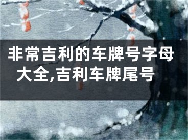 非常吉利的车牌号字母大全,吉利车牌尾号