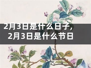 2月3日是什么日子,2月3日是什么节日