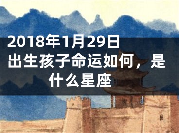 2018年1月29日出生孩子命运如何，是什么星座 